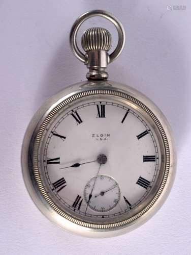 AN ELGIN MILITARY POCKET WATCH STAMPED WITH BROAD ARROW AND ...