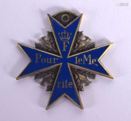 FULL SIZE REPLICA POUR LE MERITE MEDAL WITH RIBBON. GERMANY/...