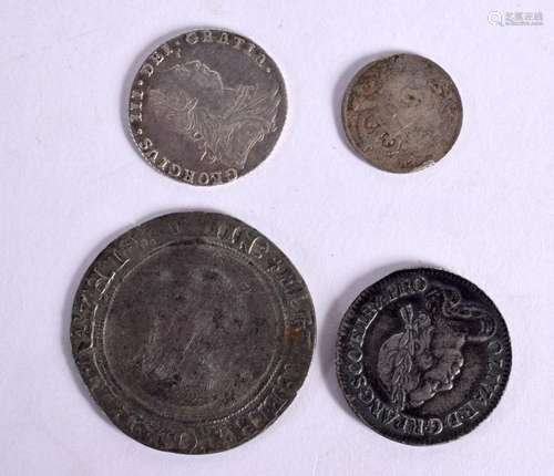 FOUR ANTIQUE COINS. (4)