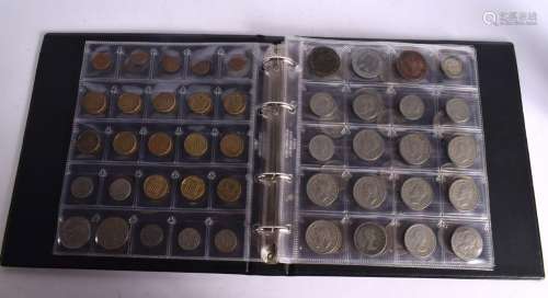 A COLLECTION OF COINS including farthings, half pennies, cro...