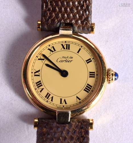 MUST DE CARTIER VENDOME VLC WRISTWATCH. Dial 2.7cm incl crow...