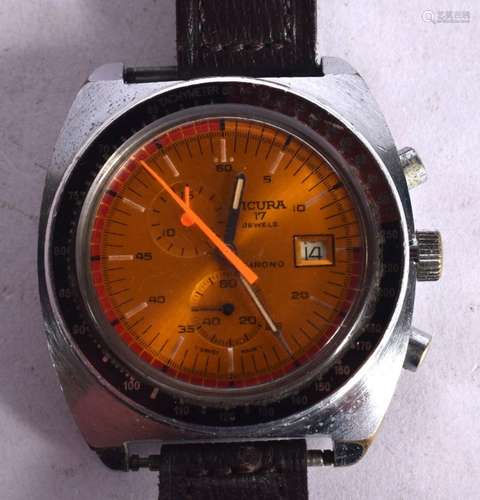 SICURA ( BREITLING ) CHRONO POGUE. Dial 4.3cm incl crown