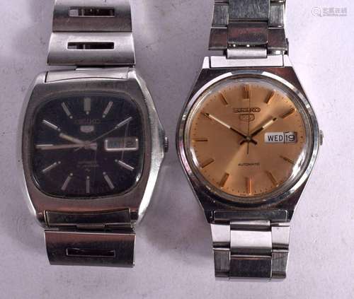 TWO SEIKO WATCHES. Largest dial 3.7cm incl crown