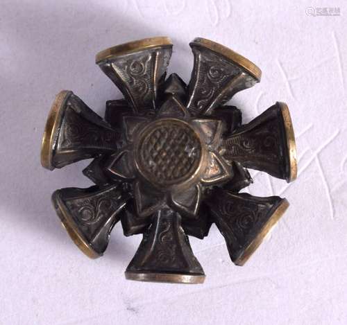 AN UNUSUAL 18TH/19TH CENTURY AGATAE INSET MULTI SEAL. 3.5 cm...