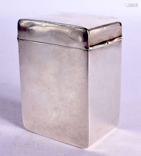 AN EDWARDIAN SILVER PLAYING CARD BOX AND COVER WITH PLAYING ...