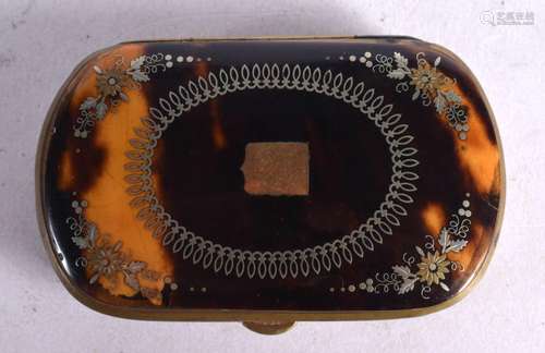 A TORTOISESHELL PURSE. 8.4cm x 5.5cm x 2cm, weight 55g