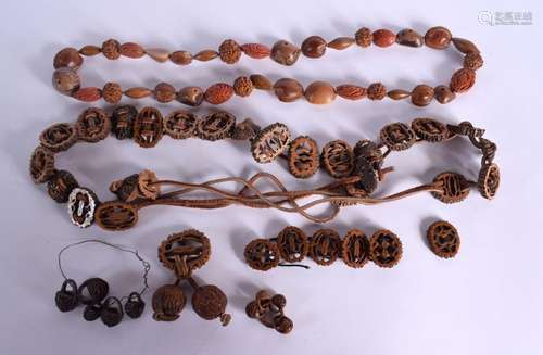 ASSORTED NUT NECKLACES (qty)