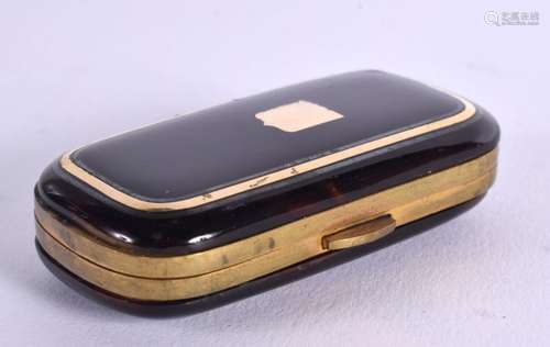 A TORTOISESHELL CASE. 6.5cm x 3.8cm x 1.7cm