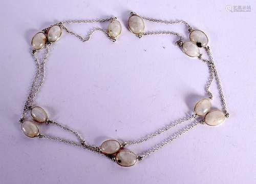 AN OPAL NECKLACE. 90cm long, weight 21.5g