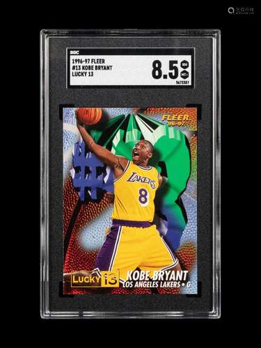 A Group of 1996-97 Fleer Lucky 13 Kobe Bryant Rookie Basketb...