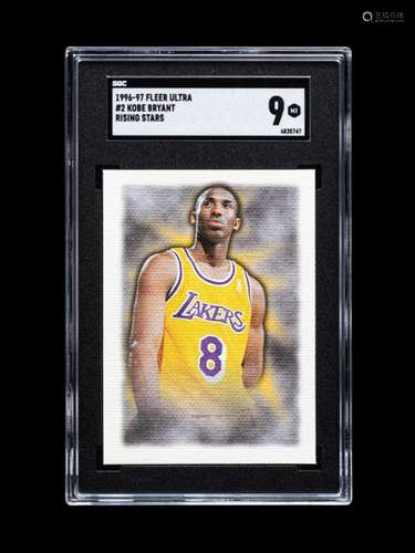 A 1996-97 Fleer Ultra Rising Stars Kobe Bryant Rookie Basket...