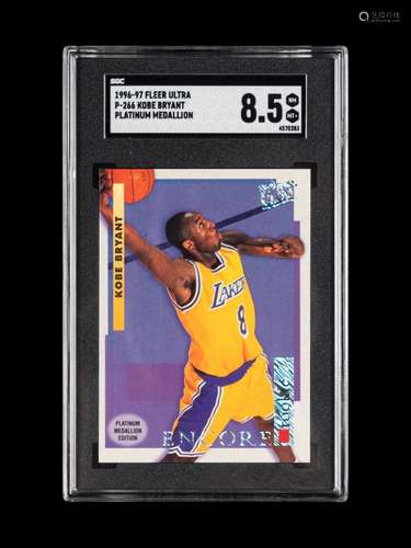 A 1996-97 Fleer Ultra Platinum Medallion Kobe Bryant Rookie ...