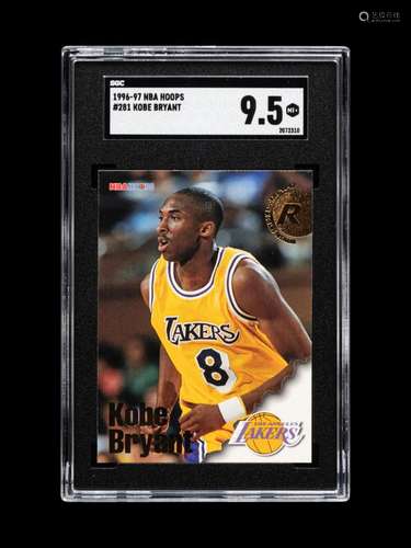 A 1996 NBA Hoops Kobe Bryant Rookie Basketball Card No. 281 ...