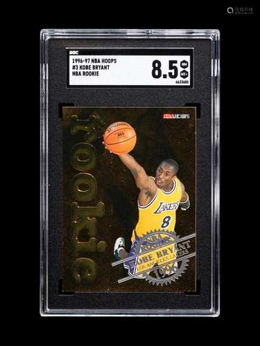 A 1996-97 NBA Hoops Rookies Kobe Bryant Rookie Basketball Ca...