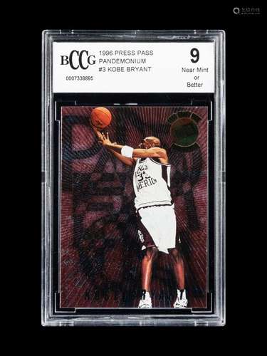 A 1996-97 Press Pass Pandemonium Kobe Bryant Rookie Basketba...