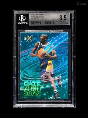 A 1996-97 Skybox E-X2000 Star Date Kobe Bryant Rookie Basket...