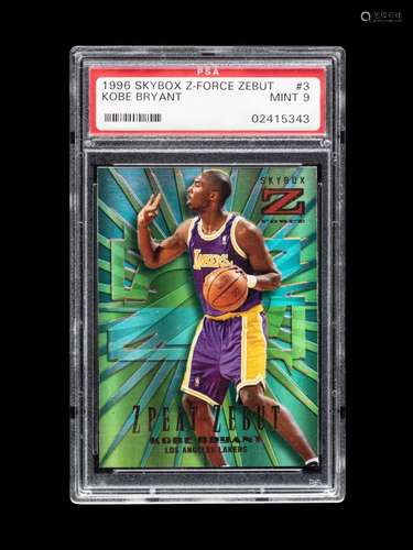 A 1996-97 Skybox Z-Force Z-Peat Zebut Kobe Bryant Rookie Bas...