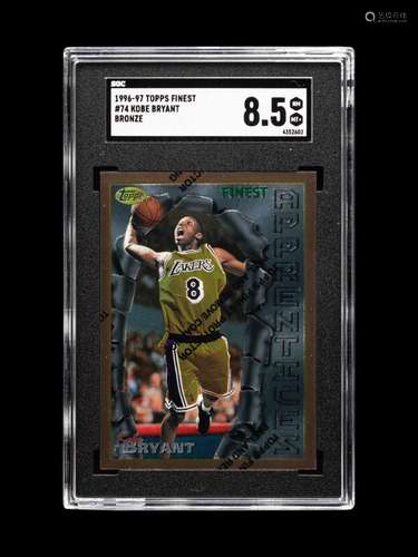 A Group of Five 1996-97 Topps Finest Bronze Kobe Bryant Rook...