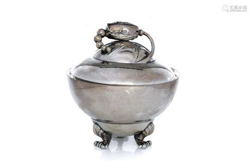 GEORG JENSEN BLOSSOM SUGAR BOWL, no. 2D