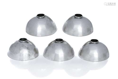 FIVE GEORG JENSEN CANDLE STICK HOLDERS, no. 1125