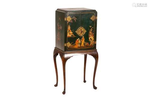 PETITE CHINOISERIE DECORATED DRINKS CABINET