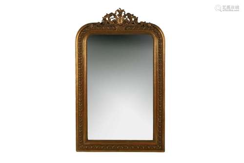 19th C FRENCH GILT OVERMANTLE MIRROR