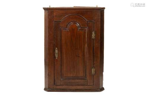 GEORGE III OAK CORNER CUPBOARD