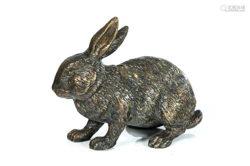 FRANZ BERGMAN COLD PAINTED BRONZE RABBIT