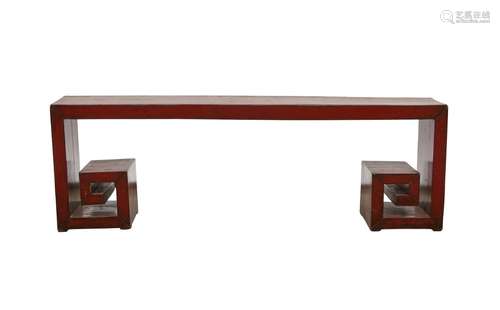 Chinese Red Hardwood Bench