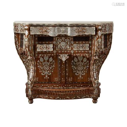 Levantine Mother of Pearl Inlaid Hall Table