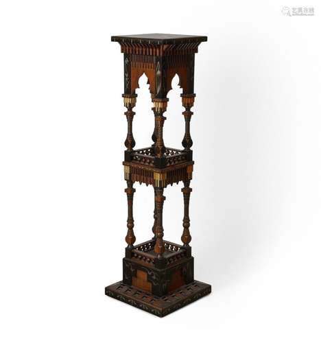 Carlo Bugatti Wooden Plinth or Stand