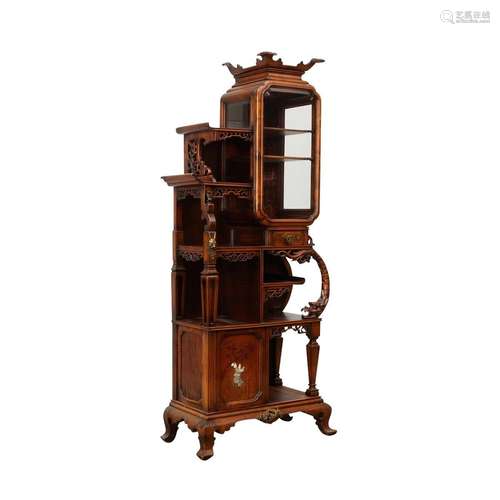 Gabriel Viardot Aesthetic Movement Curio Cabinet