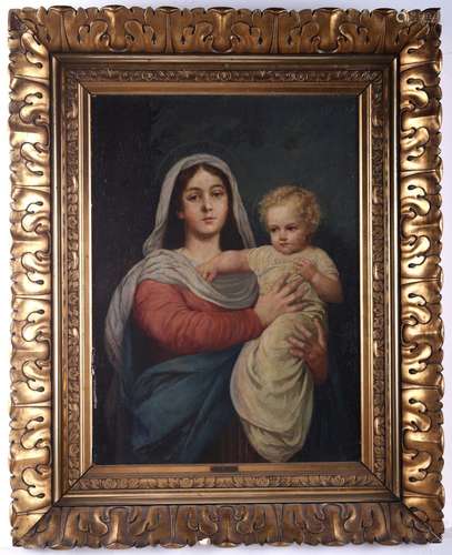 Ludwig Graf "Madonna und Kind" Oil on Board