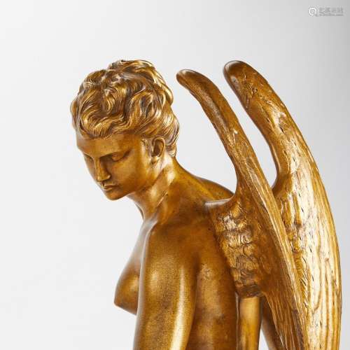 Alfred Boucher "L hirondelle Blessee" Bronze