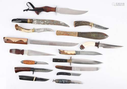 16 Hand Made Custom Knives