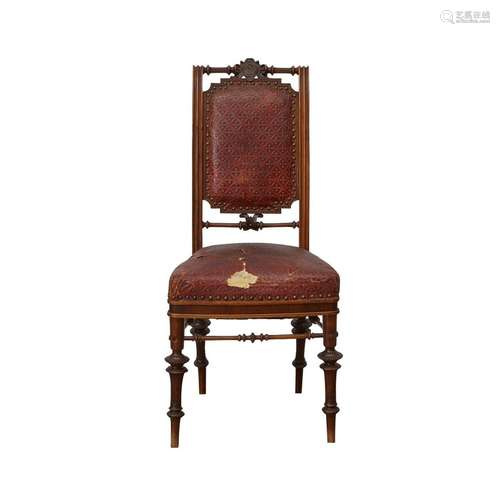 Theophil Hansen Wichers Walnut Chair ca. 1870