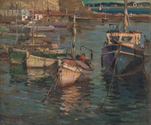 Antonio Cirino (1889-1983) Boats Rendezvous (Boats Haven) 20...