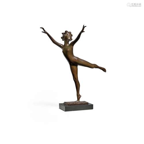 【¤】Emil Fuchs (1866-1929) Joy of Life 11 3/4 in. (29.8 cm.) ...