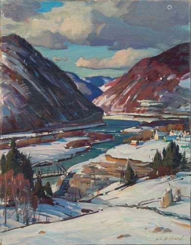 Aldro Thompson Hibbard (1886-1972) Vermont River Valley 18 x...