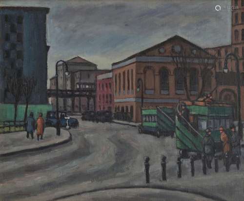 Max Arthur Cohn (1903-1998) Washington Square 20 1/8 x 24 1/...