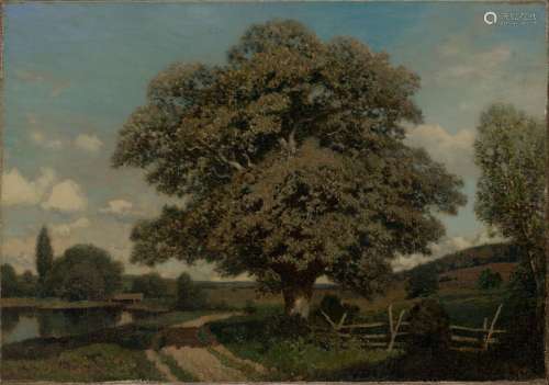 【¤】Henry Pember Smith (1854-1907) The Old Oak Tree 14 1/4 x ...