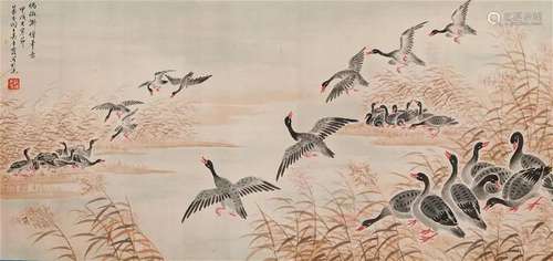 A Chinese Painting By Wu Qingxia on Paper Album