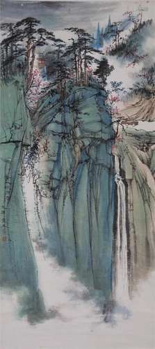 A Chinese Scroll Painting By Hu Yefo