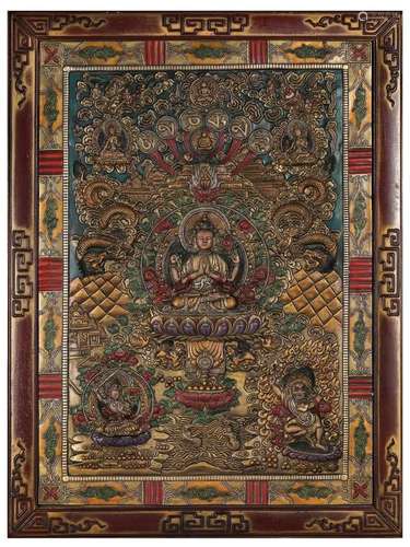 A Tibetan Bronze Thangka