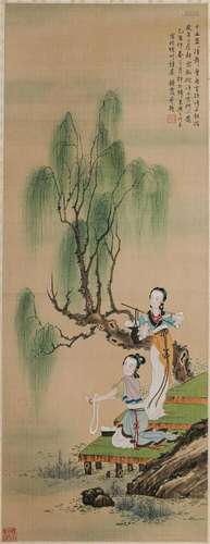 A Chinese Painting By Zhou Lianxia on Paper Album