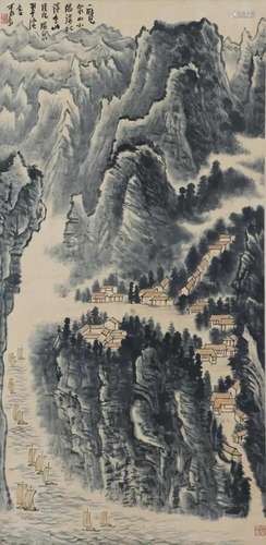 A Chinese Scroll Painting By Li Keran