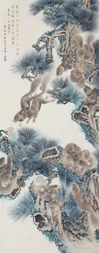 A Chinese Scroll Painting By Ding Fuzhi