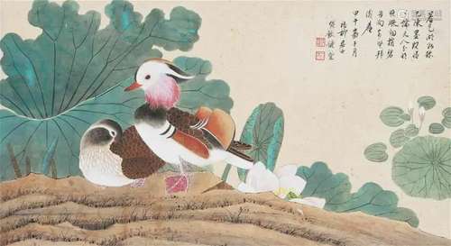 A Chinese Scroll Painting By Xie Zhiliu