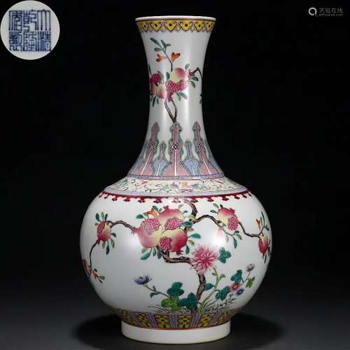 A Chinese Famille Rose Decorative Vase