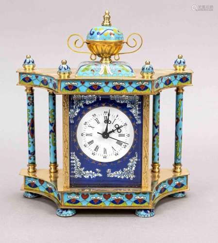 Cloisonne` table clock 2nd half of